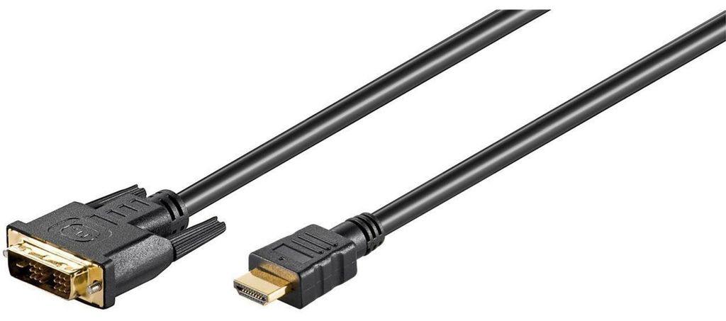 Goobay DVI-D/HDMI™ Kabel, vergoldet, DVI-D-Stecker Produktbild 