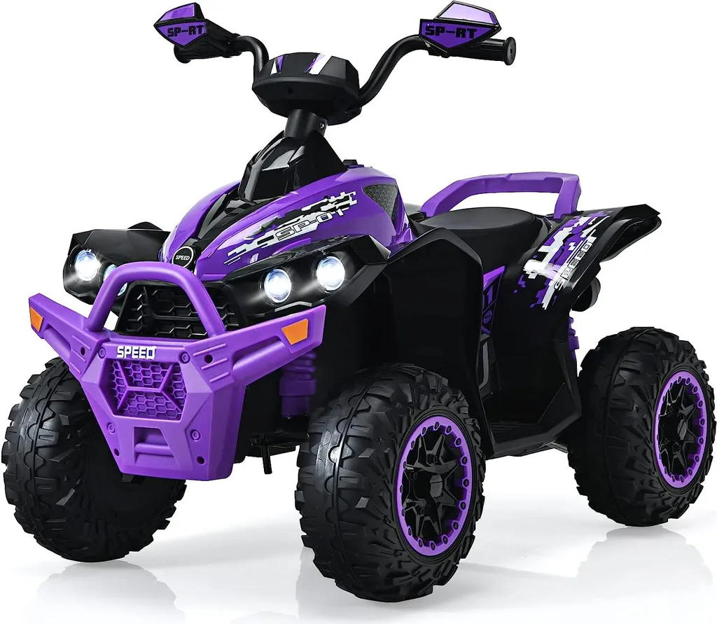 Véhicule électrique pour enfants 12V, quad de loisir avec sons LED
