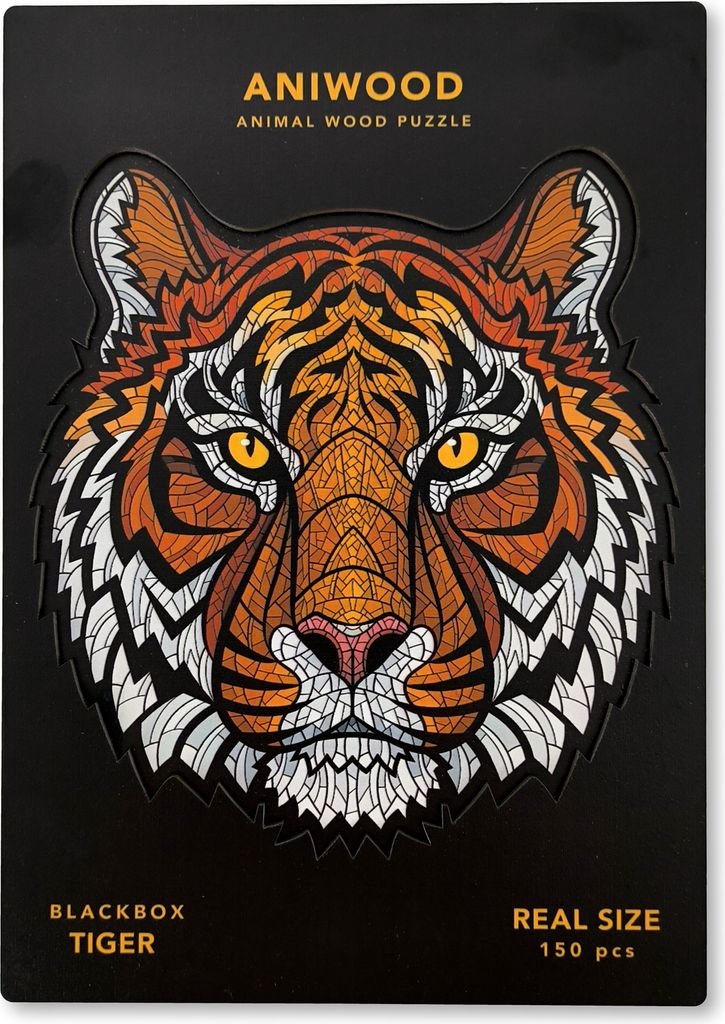 ANIWOOD J7402M Puzzle Tiger M 150 Teile, Holz, mehrfarbig, 150-teilig (1 Set)