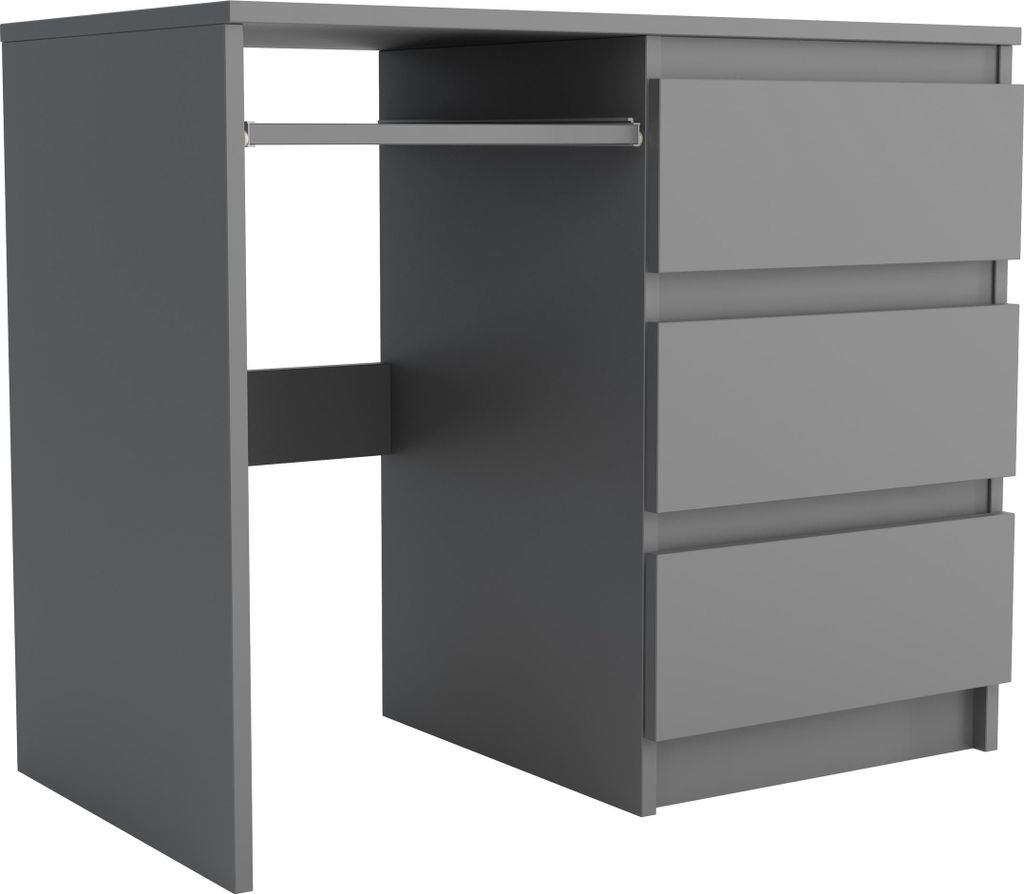 Masseno Schreibtisch VALERIO 90x50x76 cm Bürotisch Computertisch, Graphitfarben