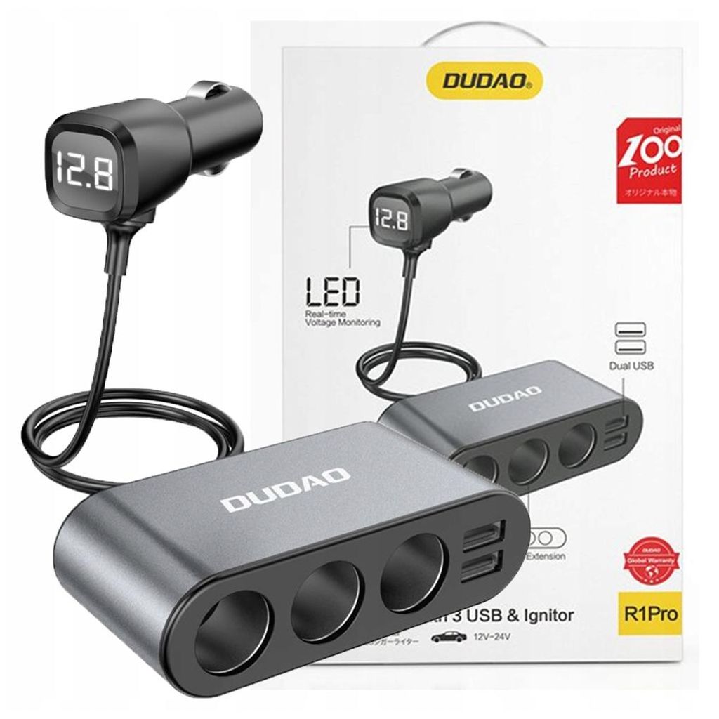 Dudao Nabíječka do auta 2Xusb/3X zásuvka cigaretového Obrázek produktu 