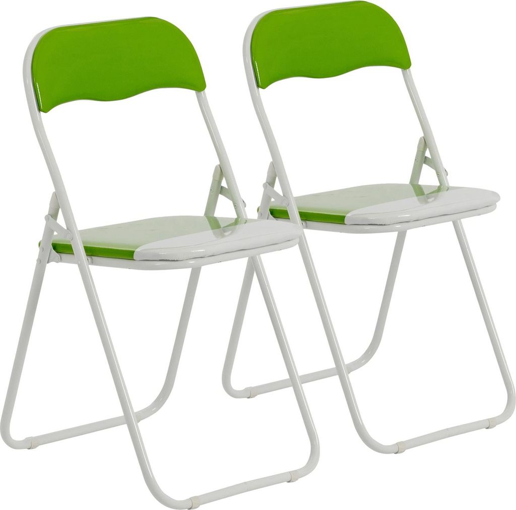 Harbor Housewares Farbige gepolsterte Klappstühle – Grün – Produktbild 