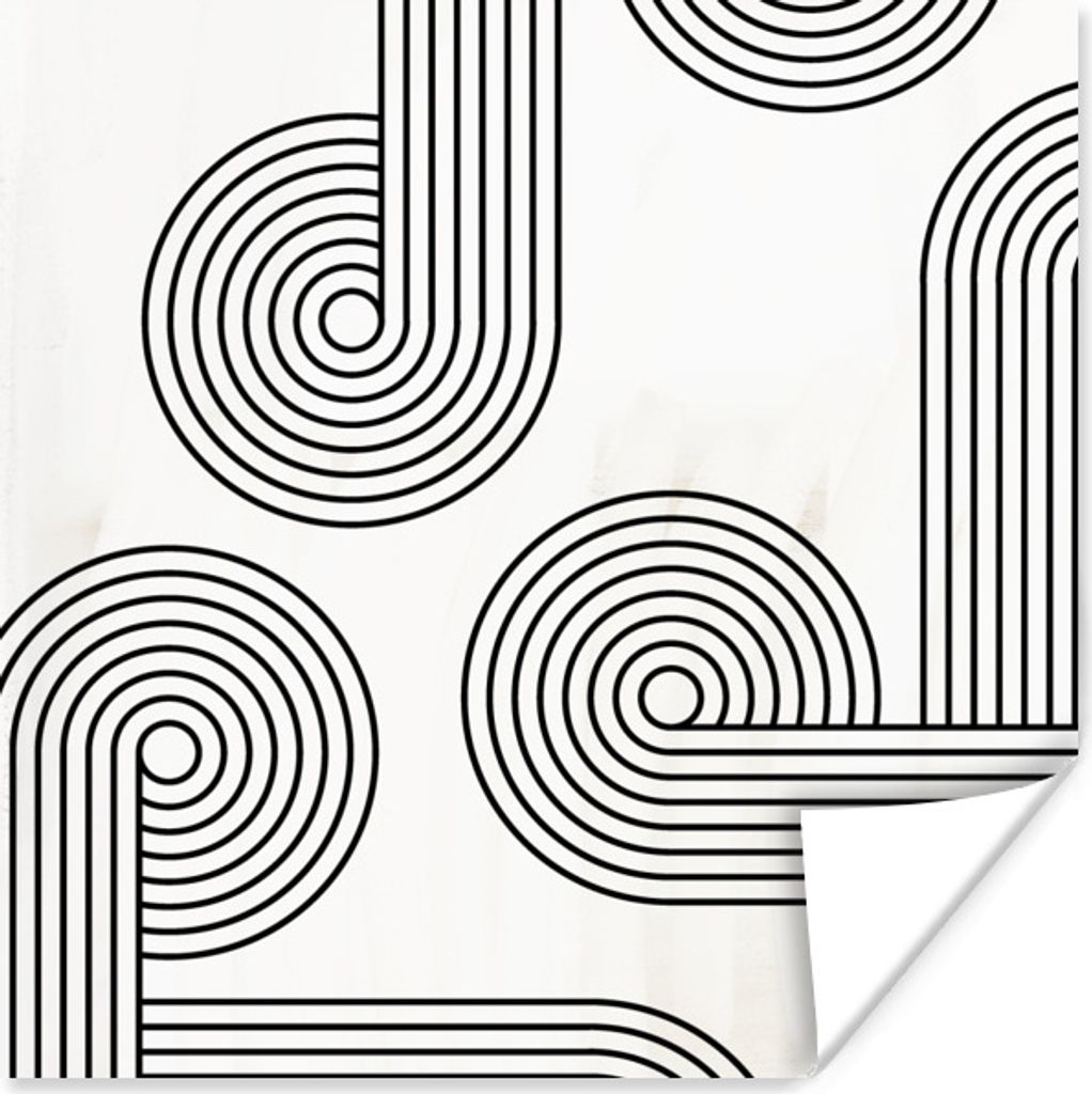 MuchoWow Poster Kunst - Abstrakt - Kreis 50x50 cm - Wohnzimmerdekoration