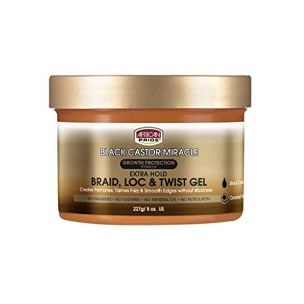 African Pride Black Castor Miracle Braid, Loc & Twist Gel Image du produit 