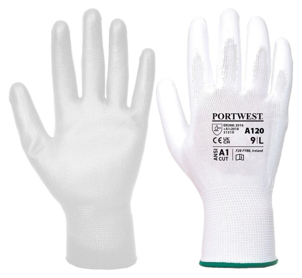 Portwest A120 PolyurethanBeschichteter-Handschuh White Gr. Produktbild 