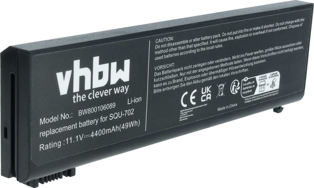 vhbw Akku kompatibel mit LG Xnote E510, E510-L.A1TCT, E510-G.APTGZ, E510-L.A202E, E510-L.A1TDT, E510-L.A216E Notebook (4400 mAh, 11,1 V, Li-Ion)