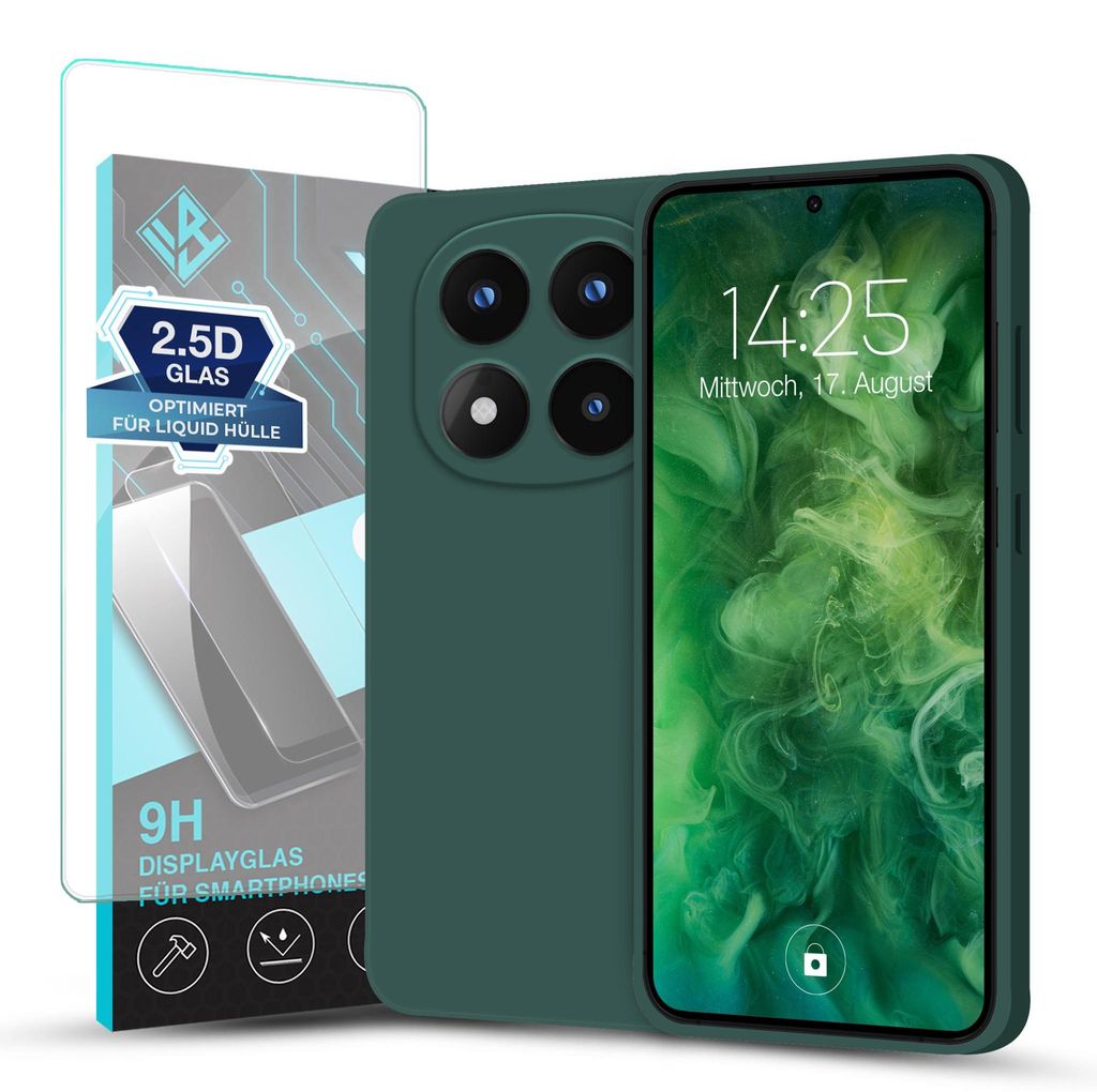 Hülle für Xiaomi Redmi Note 14 Pro+ 5G mit 9H Displayglas Produktbild 