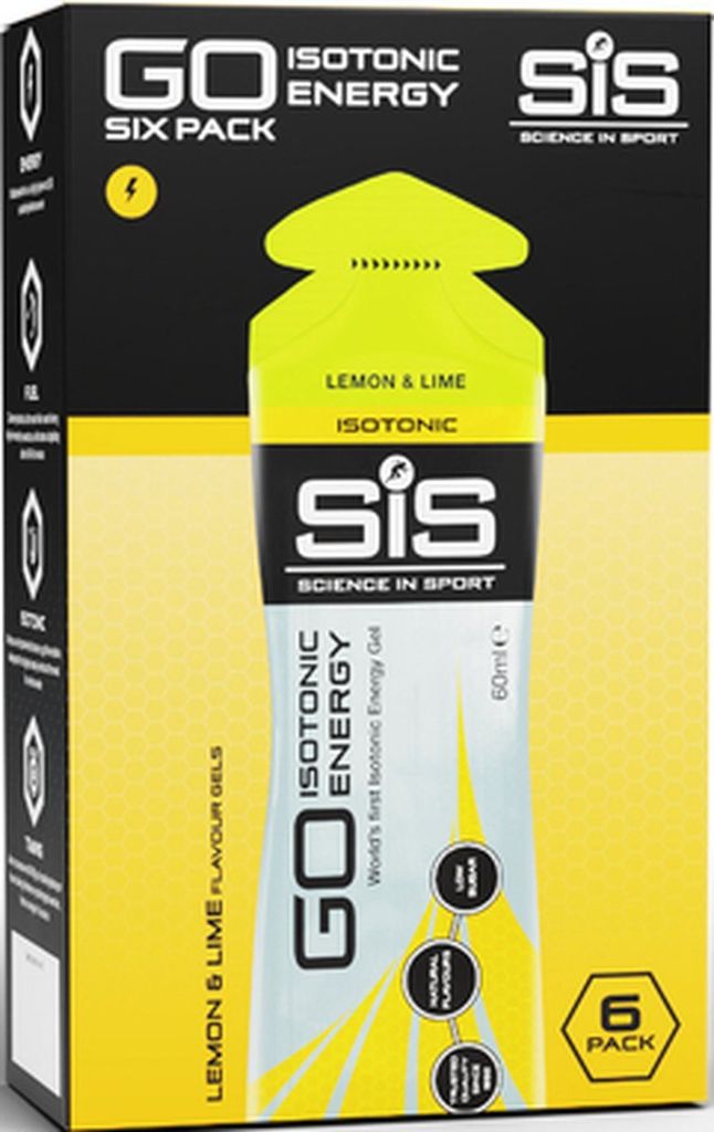 Science in Sport - SIS Go Energy + Electrolyte - Sportgel - Energiegel - Isotonisches Sportgel - Zitrone und Limette geschmack - 6 x 60 ml