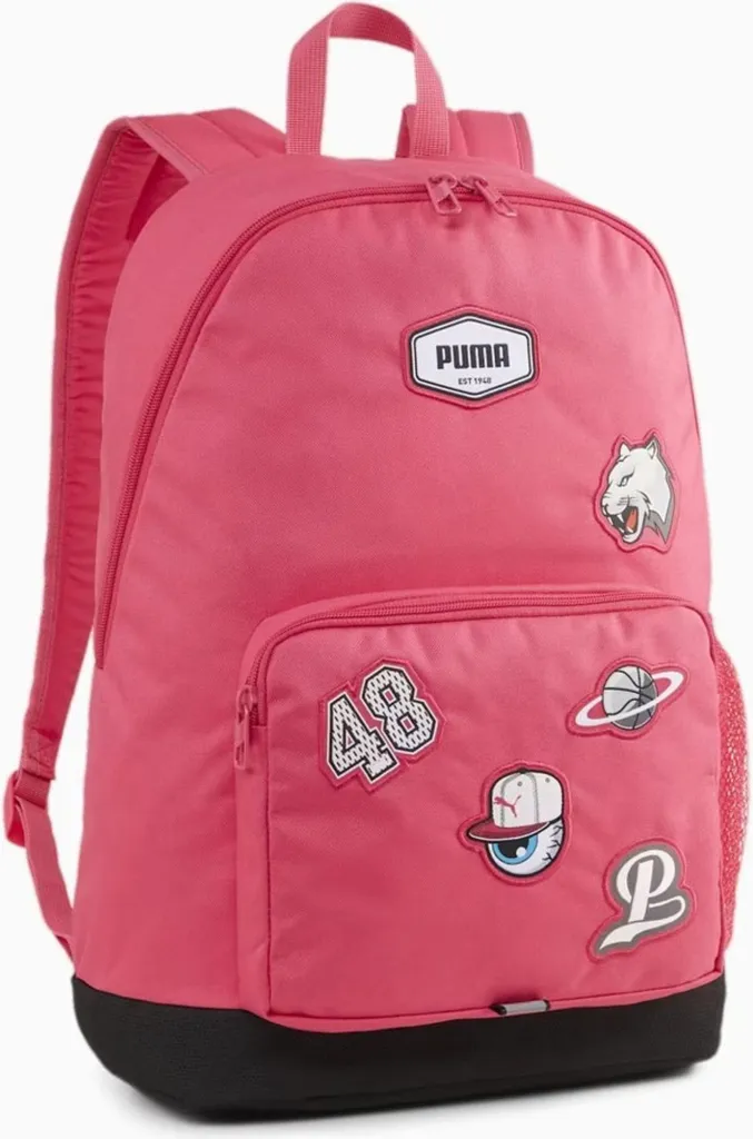 PUMA Zaino Patch 21L Rosa Garnet Rose - Resistente per Scuola e Studio