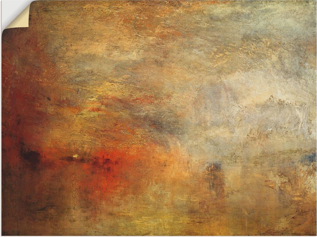ARTland Wandbild, selbstklebend Sonnenuntergang über einem See. 1840 Größe: 40x30 cm
