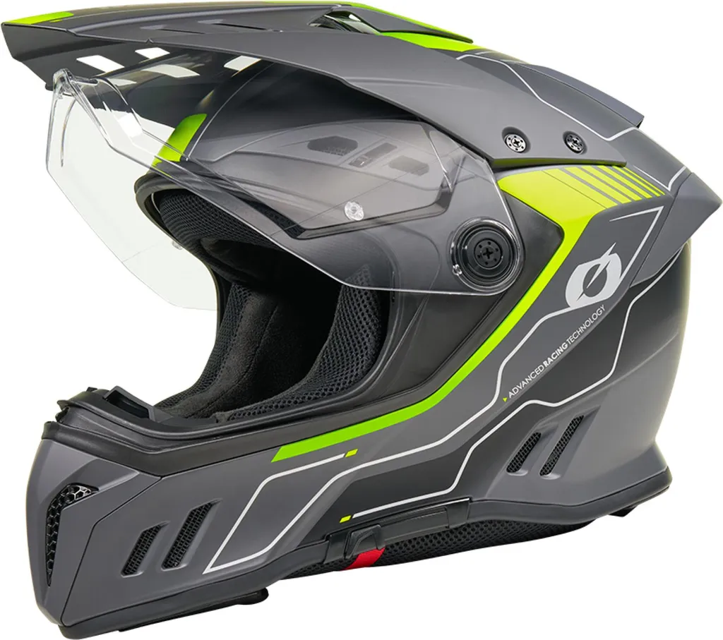 Oneal Sierra Echo Casque avec Écran Solaire Noir Jaune Fluo Taille S