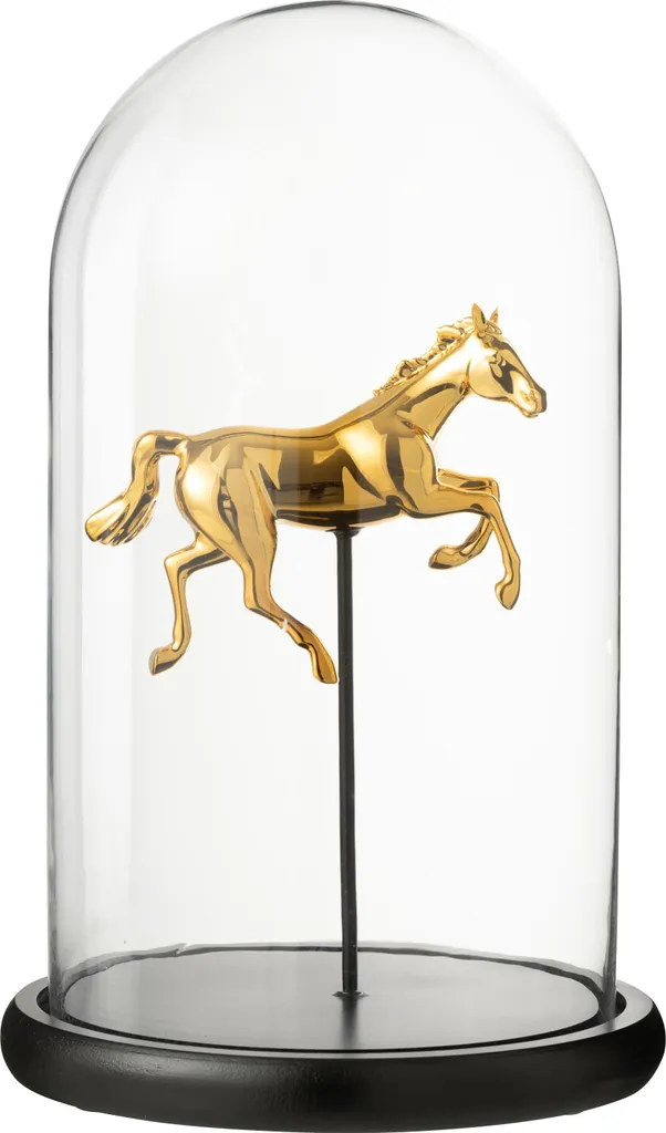 Cloche décorative cheval J-Line : Protégez votre déco de la poussière