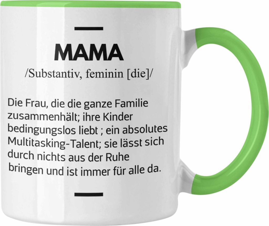 Trendation - Mama Tasse Geschenk für Mutter von Kinder Sohn Tochter Muttertag Muttertagsgeschenk Beste Mama Danke Weihnachten Geburtstag Kaffeetas...