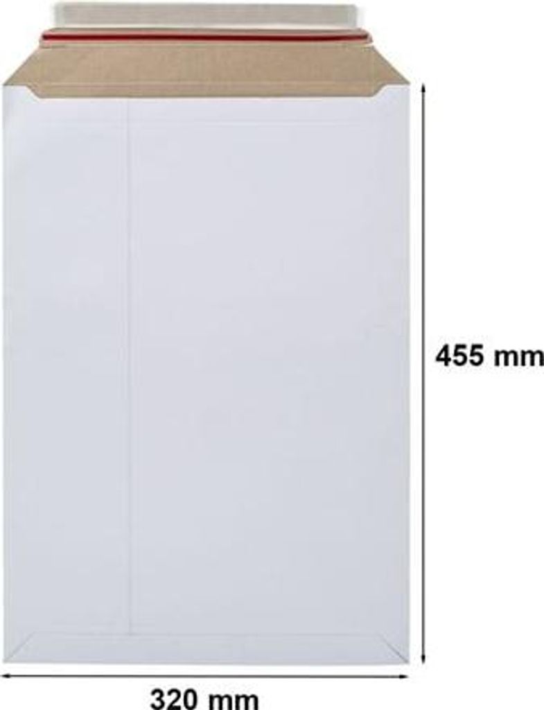 Kartonumschlag A3 für den Versand 320 x 455 mm, weiß, steif