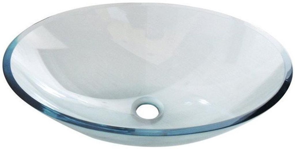 Sapho PURE Glas-Waschbecken zum Aufsetzen, 52x37,5cm, Klarglas