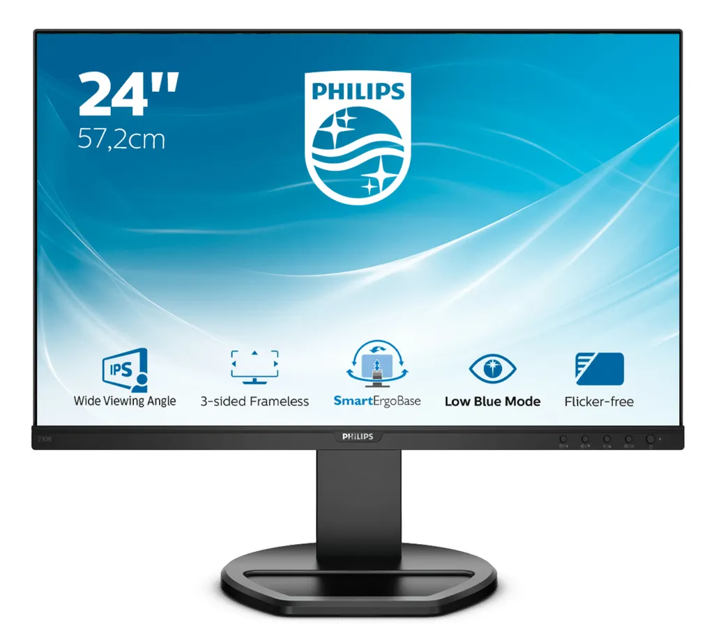 Moniteur WUXGA Philips 230B8QJEB pour un confort visuel optimal en noir