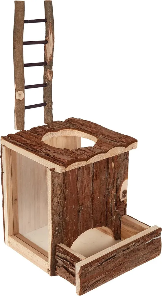 Tour de jeu Natural Living 20x20x16 cm en bois avec écorce de pin