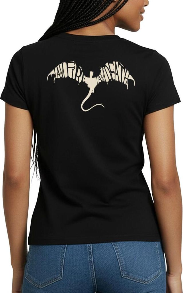Spreadshirt Der Hobbit Smaug Mit Zitat Brust Design Frauen T-Shirt, XL, Schwarz