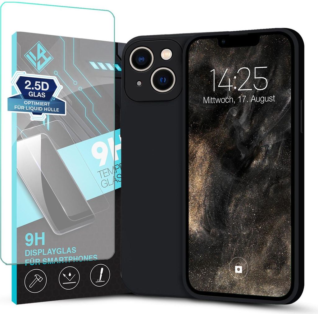 Hülle für Apple iPhone 13 mit 9H Displayglas Displayschutz Produktbild 