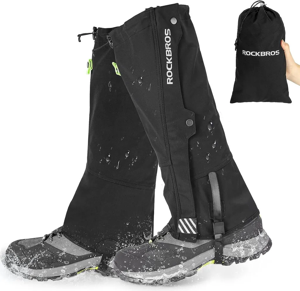 Guêtres imperméables de trekking hivernal pour homme femme