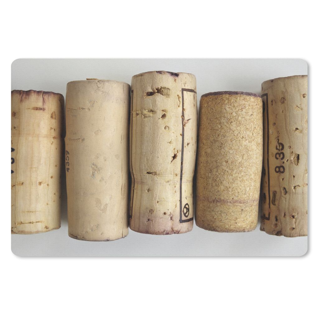 MuchoWow Mauspad Mousepad Fünf Korken auf hellem Hintergrund 27x18 cm - Mousepads - Maus Mat - Pad - Mausunterlage - Büroartikel - Desk Matten