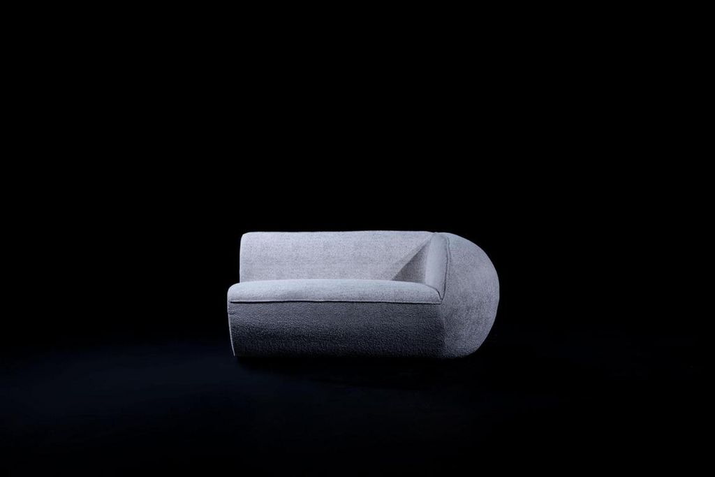 Graues Wohnzimmer Polster Sofa Moderne Textil Couchen Luxus Möbel Couch