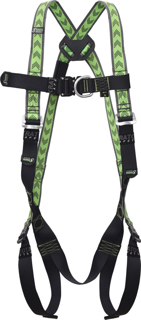 Kratos Safety Auffanggurt mit 2 Auffangpunkten und 3 Schnellverschluss Schnallen, PSA, , EN361, mit Seriennummer