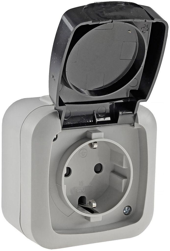 ChiliTec Feuchtraum Steckdose, IP44 250V AC/ 16A, inkl. Produktbild 