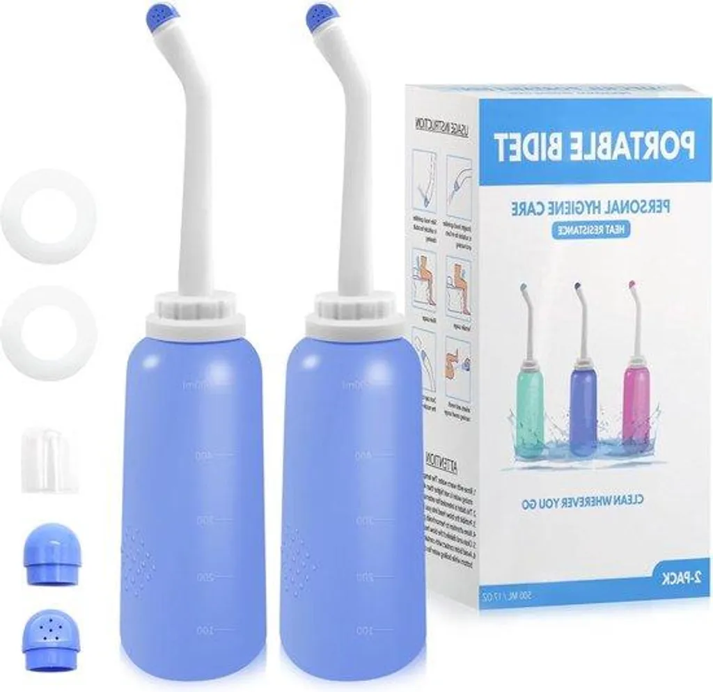 Douchette intime portable 500ml - Bidet nomade pour hygiène périnéale