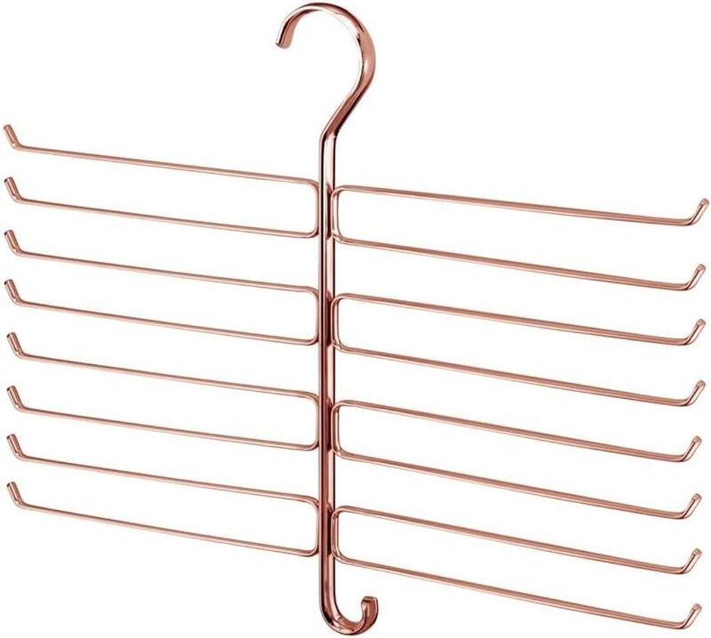 mDesign Hosenbügel Schalhalter Hängeaufbewahrung Kleiderbügel Metall Roségold