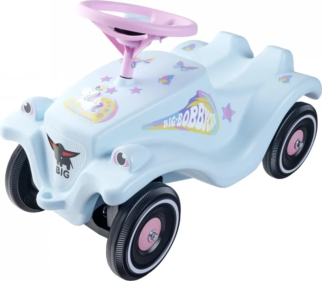 Simba Bobby Car Bleu Licorne avec Roues Silencieuses et Volant Stable