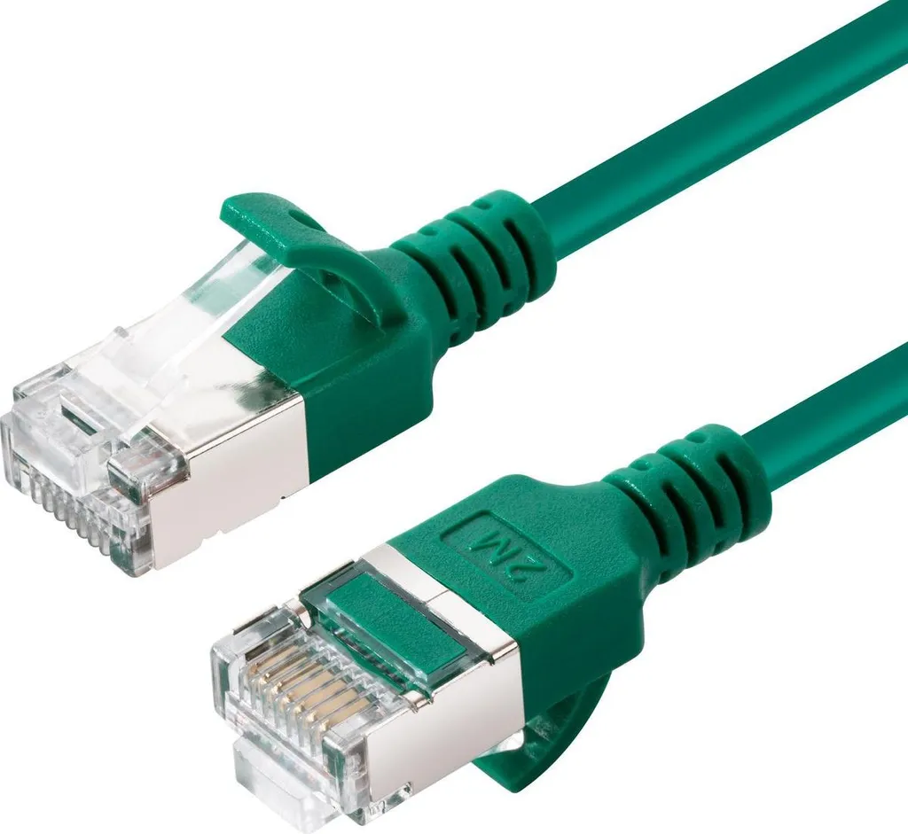 Cavo Ethernet Slim CAT6A 1m MicroConnect Verde | Alta Efficienza IT