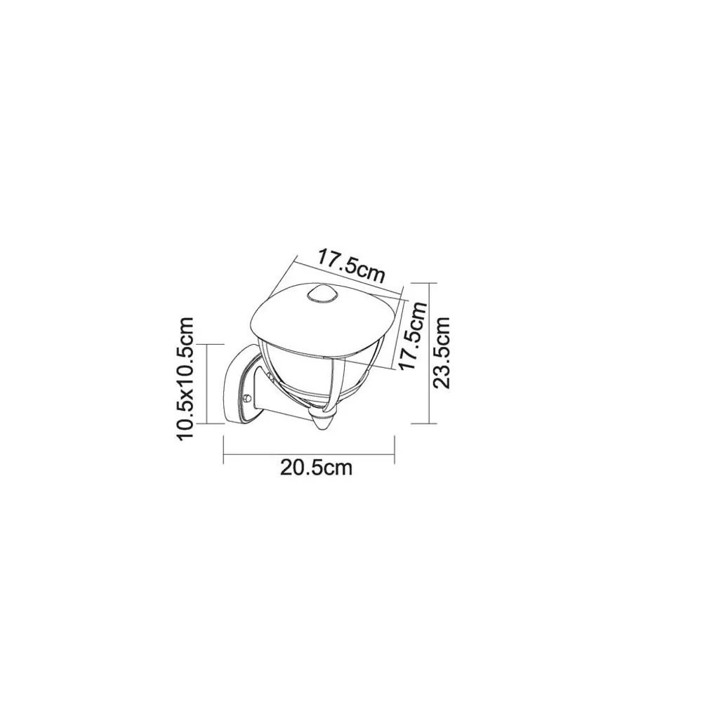 Applique murale lanterne NOLLO en alu blanc 17,5 cm pour extérieur