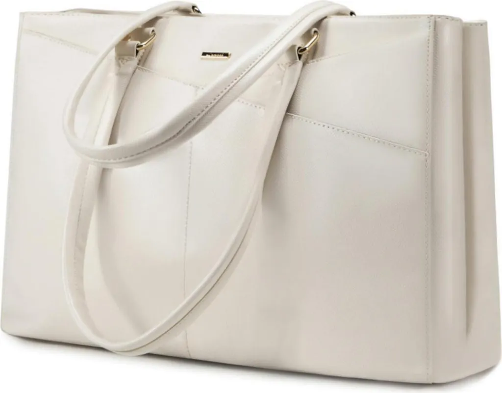 Sac de travail 15,6 pouces beige femme : idéal pour cours et bureau PC
