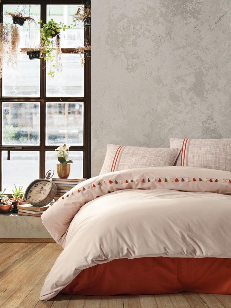 L'Essentiel Linge de Maison, Merri - Beige, Ranforce Doppel-Bettbezug-Set, 100 % BAUMWOLLE RANFORCE, Beige, 200 x 220 cm