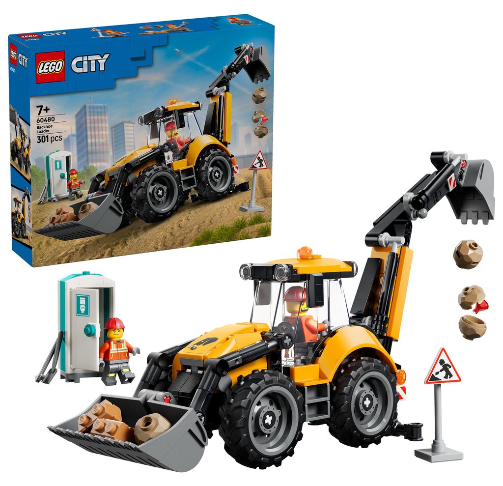 LEGO City Žltý nakladač s rýpadlom, Stavebnica, 7 rok / Obrázok produktu 