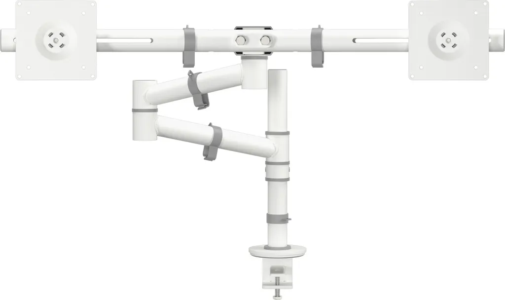 Support double écran de bureau Viewgo 48.130 blanc orientable VESA - 4