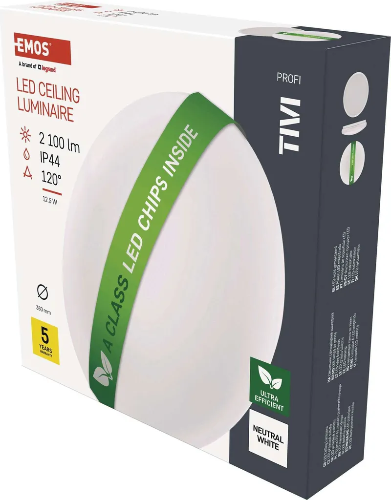 Luminaire Plafonnier LED Rond 12,5W IP44 pour Salle de Bain et Couloir