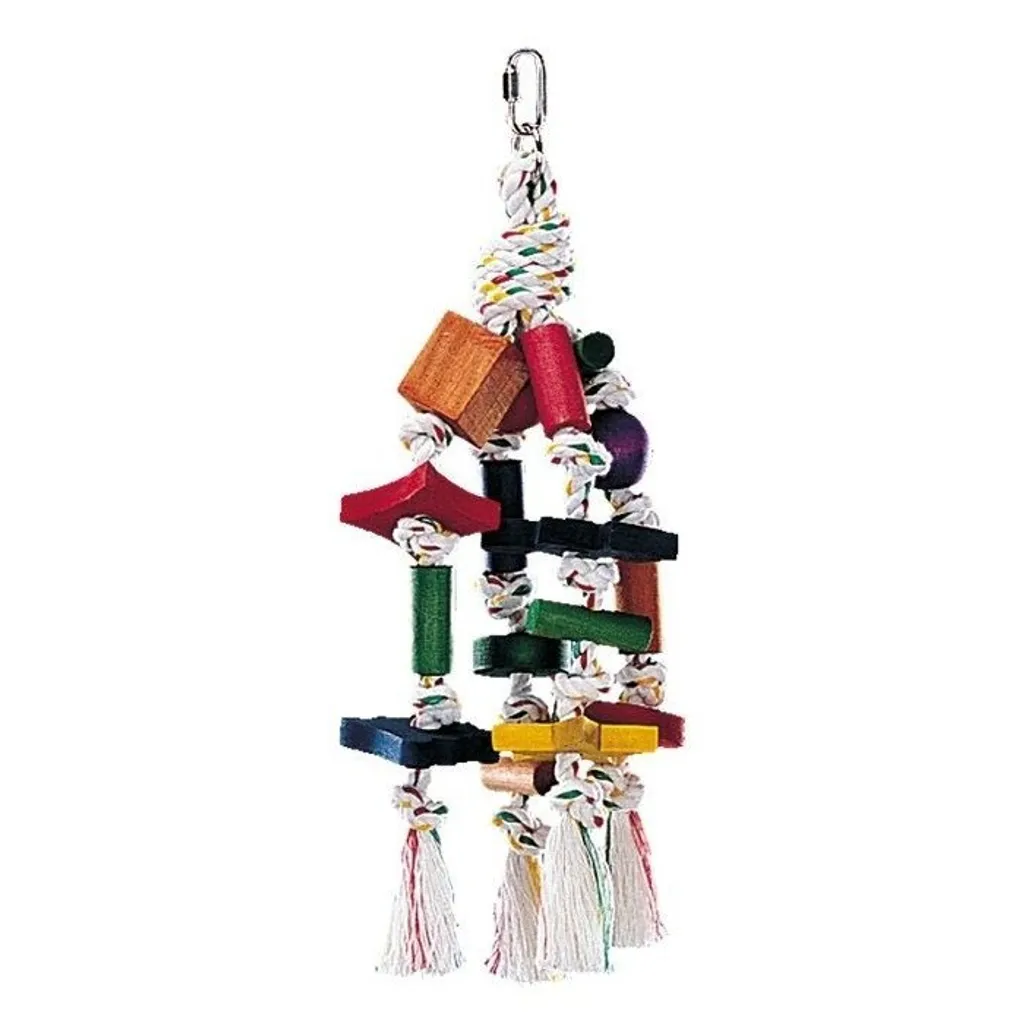 Gioco Pappagalli Nobby 16 Blocchi Legno Colorato - Divertimento 30cm