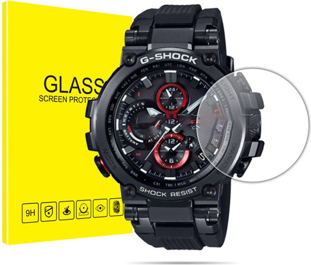INF Displayschutz aus gehärtetem Glas für Smartwatch, 2er-Pack Casio MTG-B1000