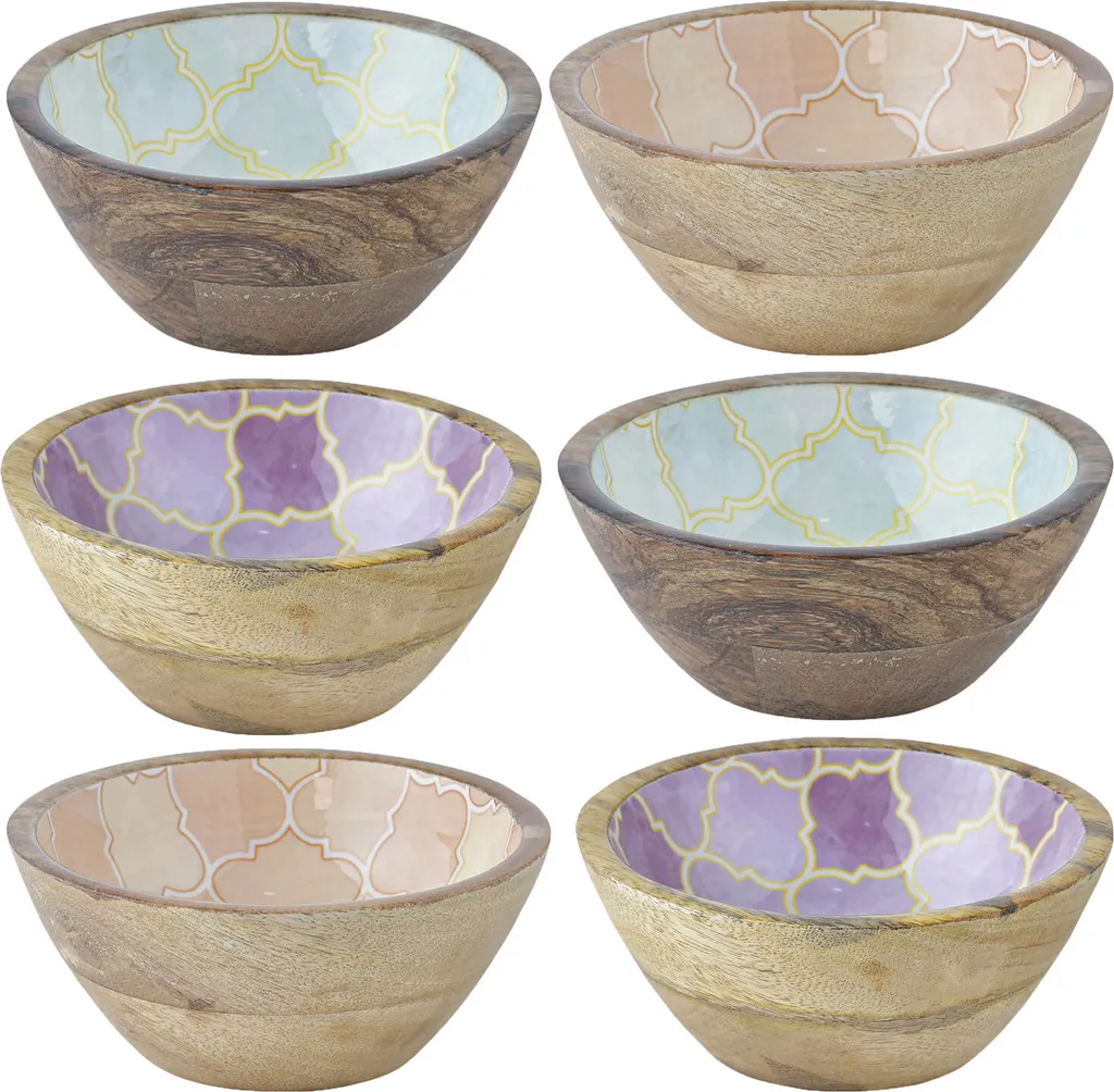 Lot de 6 coupes à bijoux Kesse en acier inoxydable finition miroir