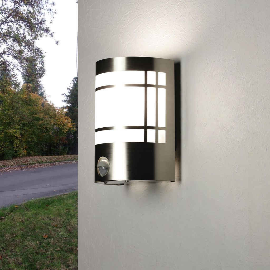 Wandaußenleuchte E27 Weiß Massives Edelstahl Fassadenleuchte Außenleuchte Wand 