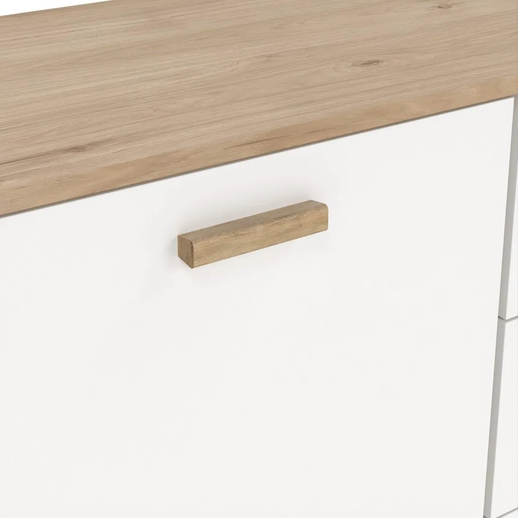 Buffet STORM : Solution Gain de Place Chêne et Blanc 147,2 cm - 6