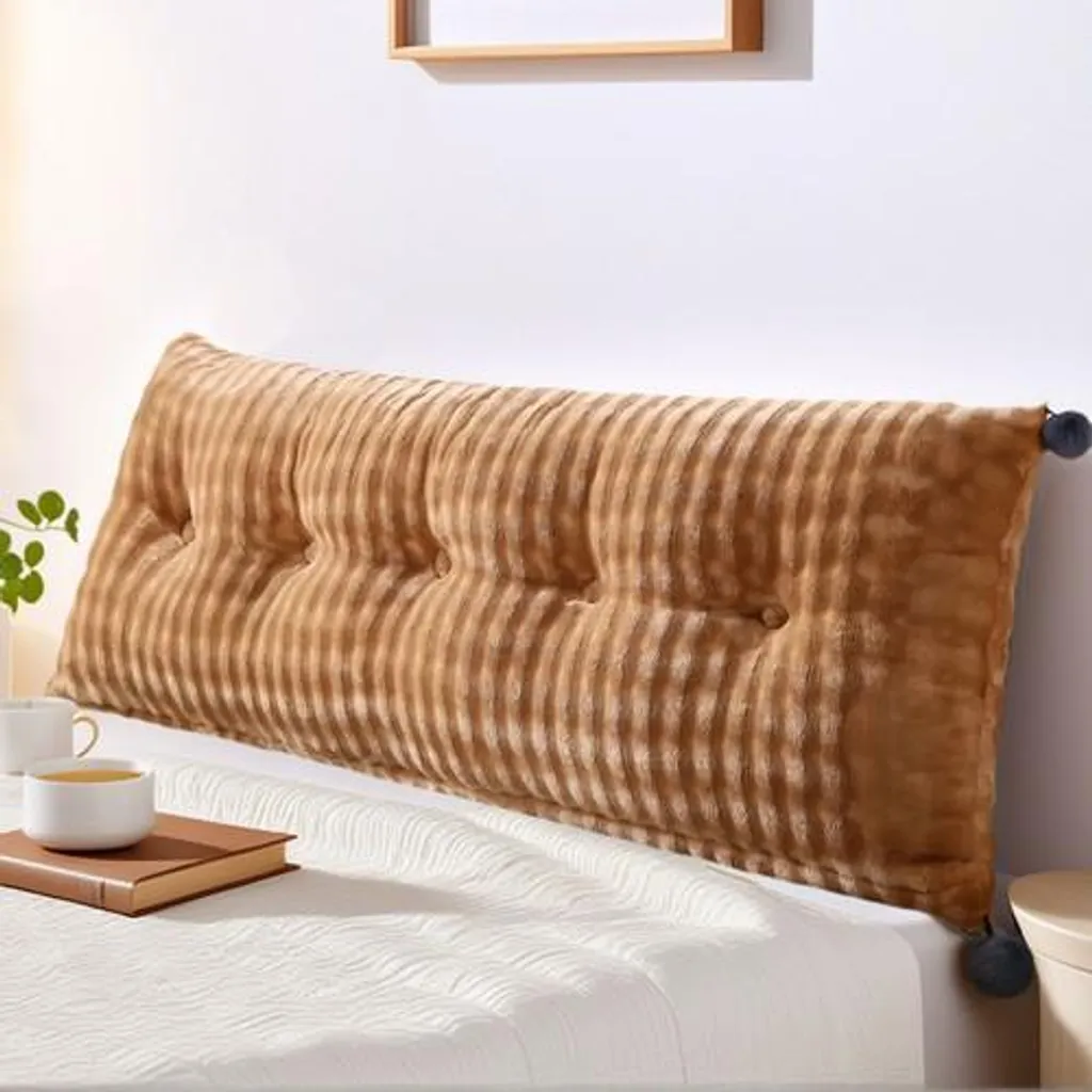 Dossier de Tête de Lit en Coin, Coussin de Bibliothèque Doux 180x45x20cm