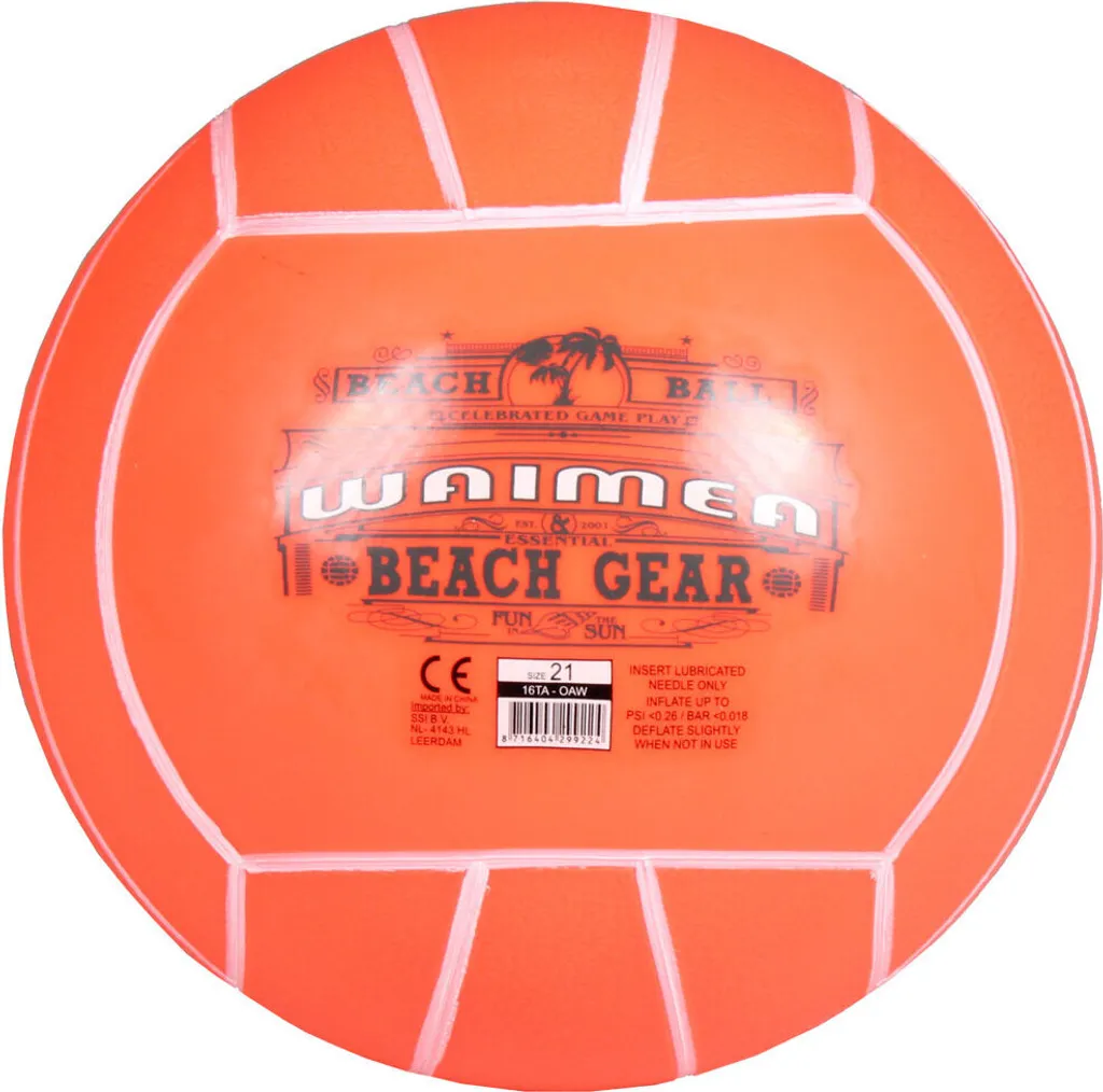Ballon de plage gonflable orange Play 21 lot de 4 pour piscine et mer