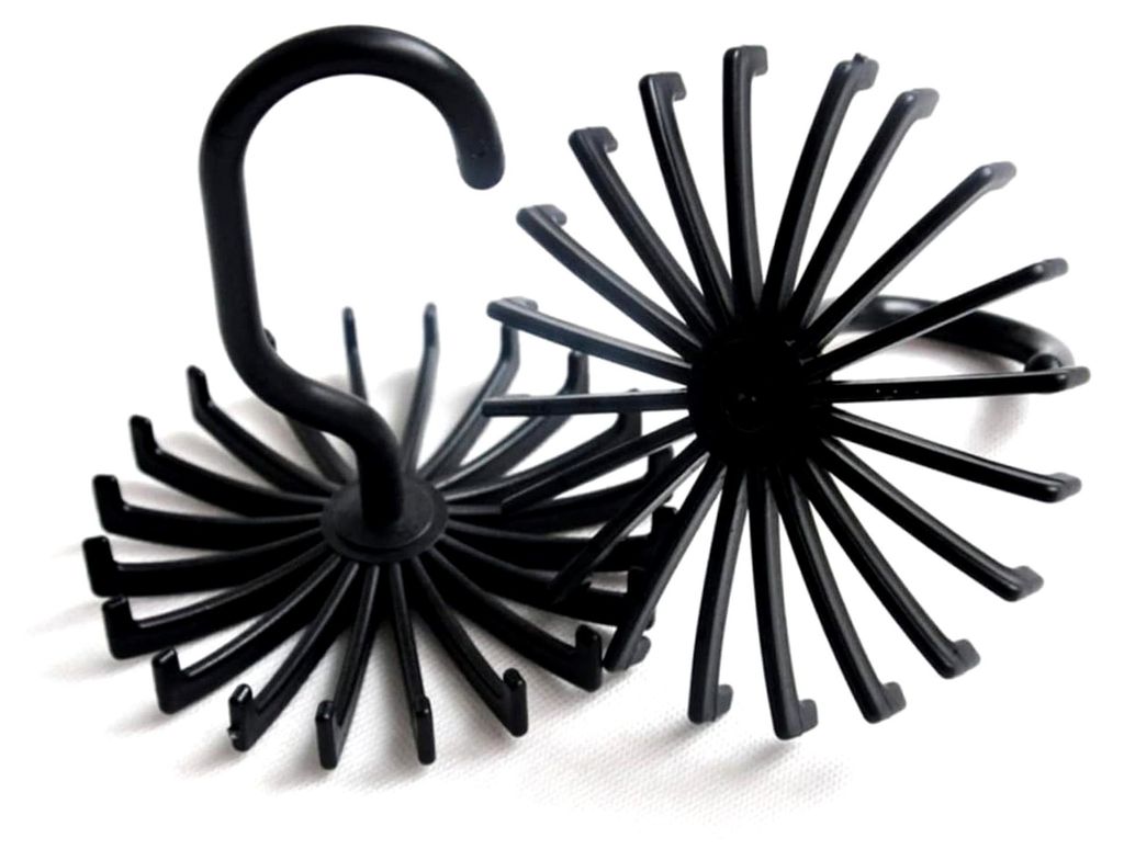 4stücke Teiliges Multifunktions- Mit Haken Drehbarer Kleiderbügel Kreativen Organisation Von Schals Handtüchern Und Accessoires Schwarz