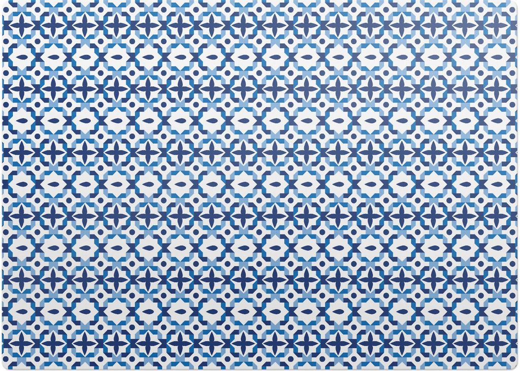 Geometrisches Retro-Muster – Bodenschutzmatte – Rutschfest – Schutzmatte für Büro – Vinylmatte – Stuhlunterlage – 140 x 100 cm