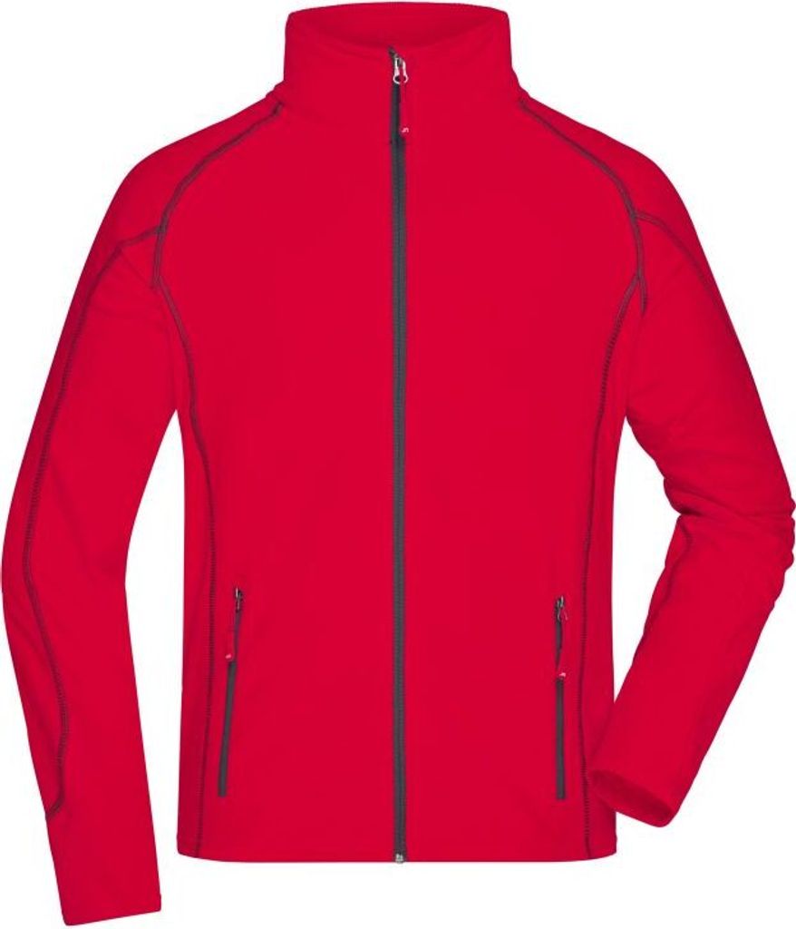 Leichte Outdoor-Fleecejacke red/carbon, Gr. L