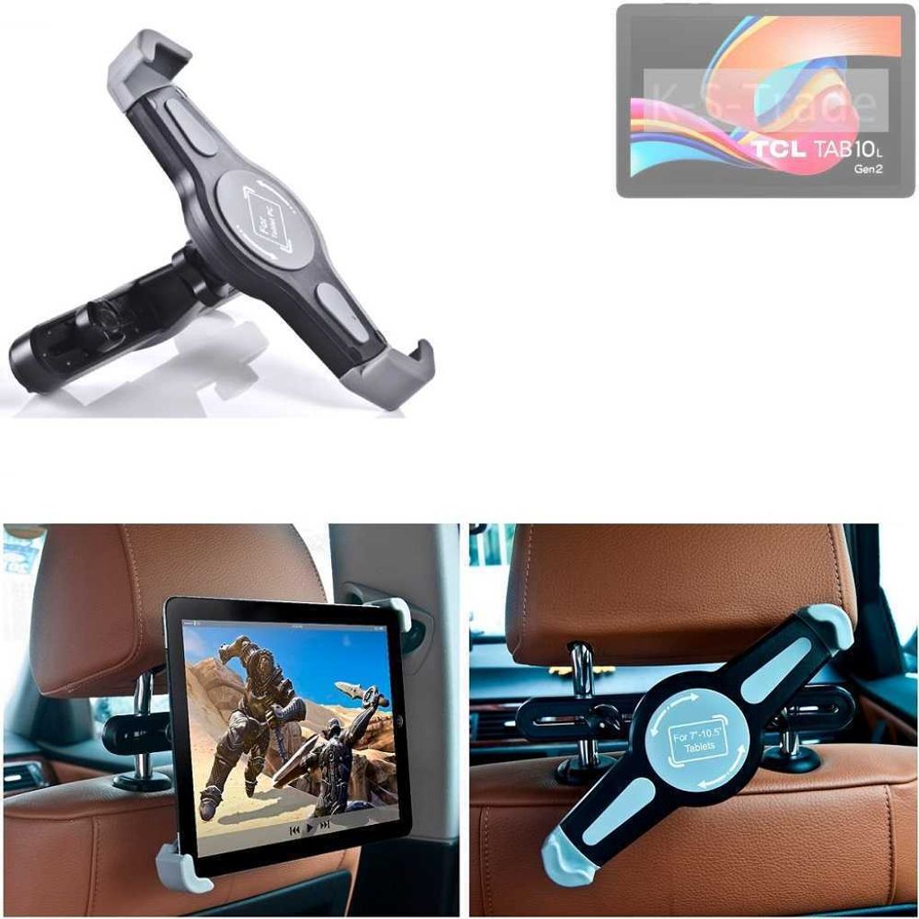 K-S-Trade Tablethalterung kompatibel mit TCL Tab 10L Gen 2 KFZ Kopfstützen Halterung 360° Auto Sitzhalterung Headrest Holder Halter Tablet PC
