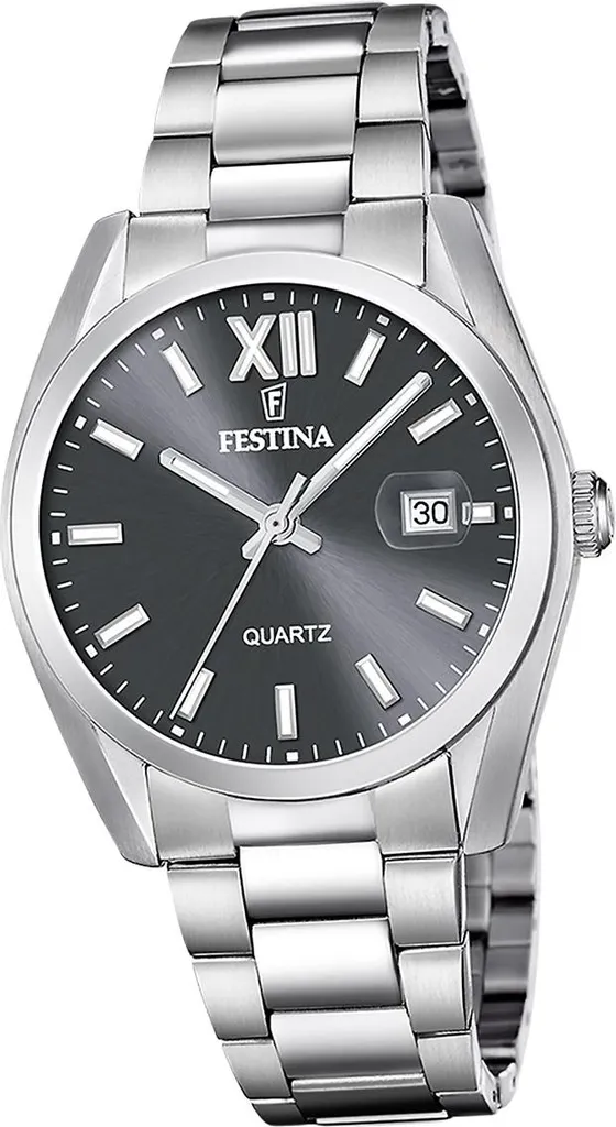 Montre Homme Classique Festina D2UF20707/3 en Acier Argenté Élégante